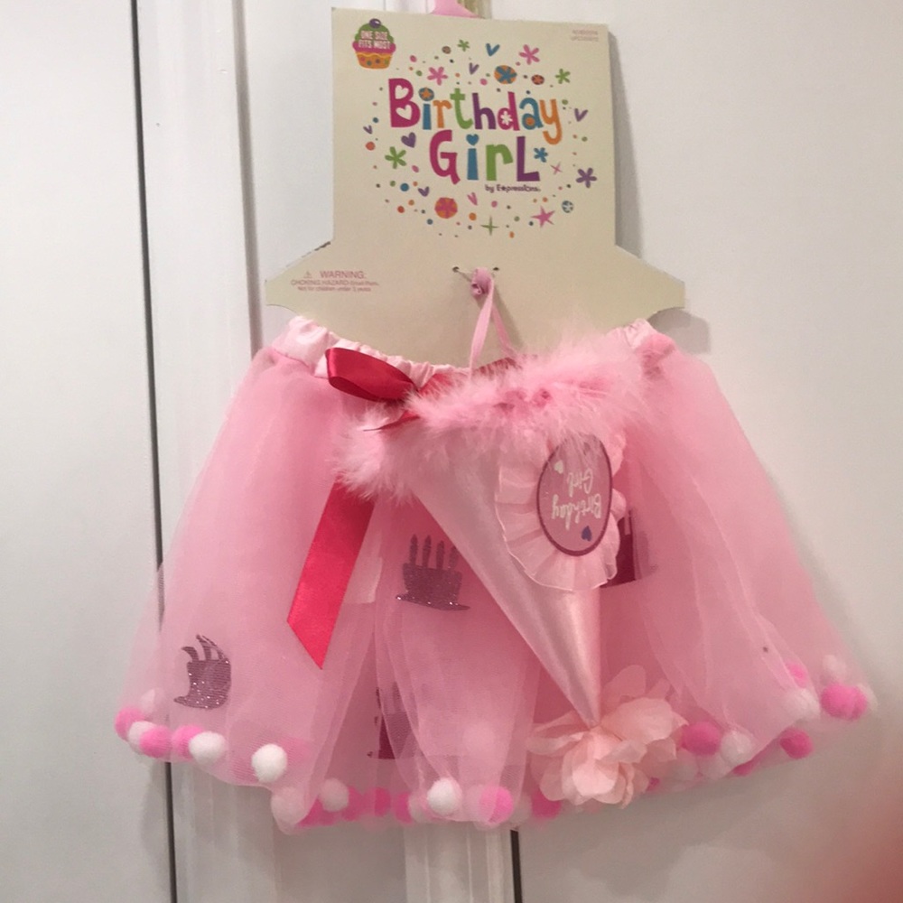 Birthday girl tutu and hat